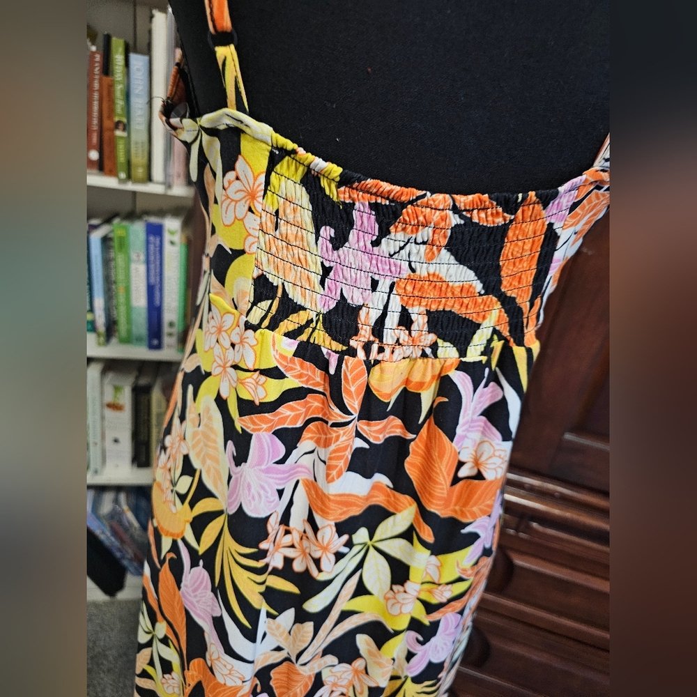 Derek Heart Tropical Maxi Dress L - Picture 4 of 7